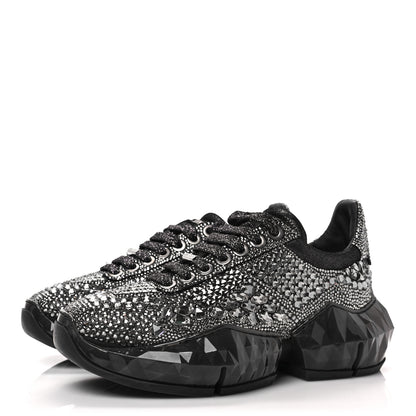 Jimmy Choo Crystal Womens Diamond F Low Top Sneaker 36.5 Black 3 of 8