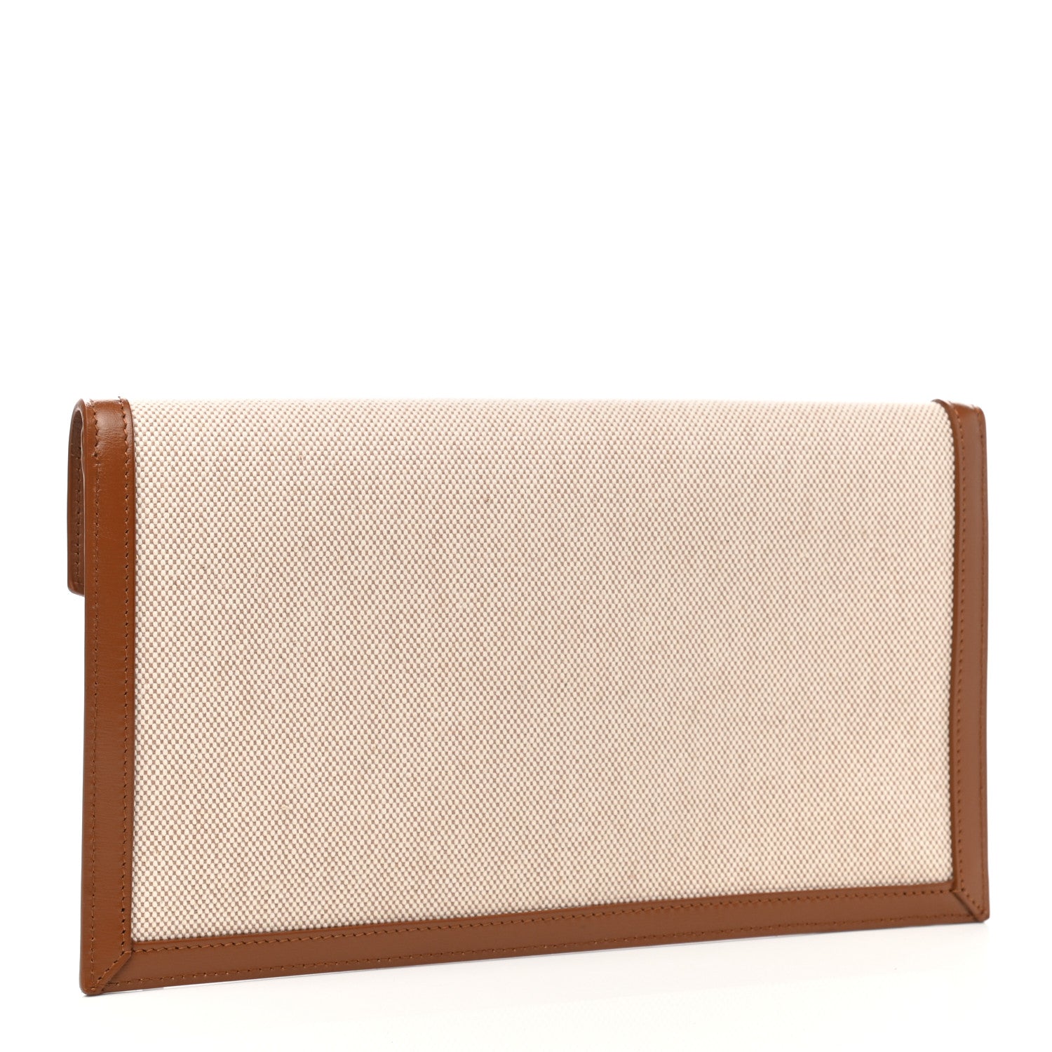Saint Laurent Canvas Uptown Pouch Natural Beige Brick 3 of 8