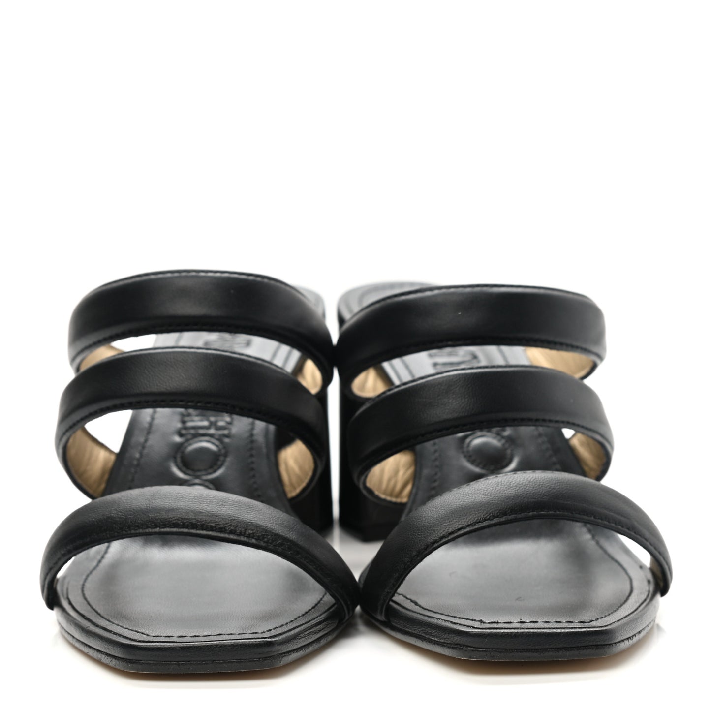 Nappa Auna 65 Mule Sandals 41 Black