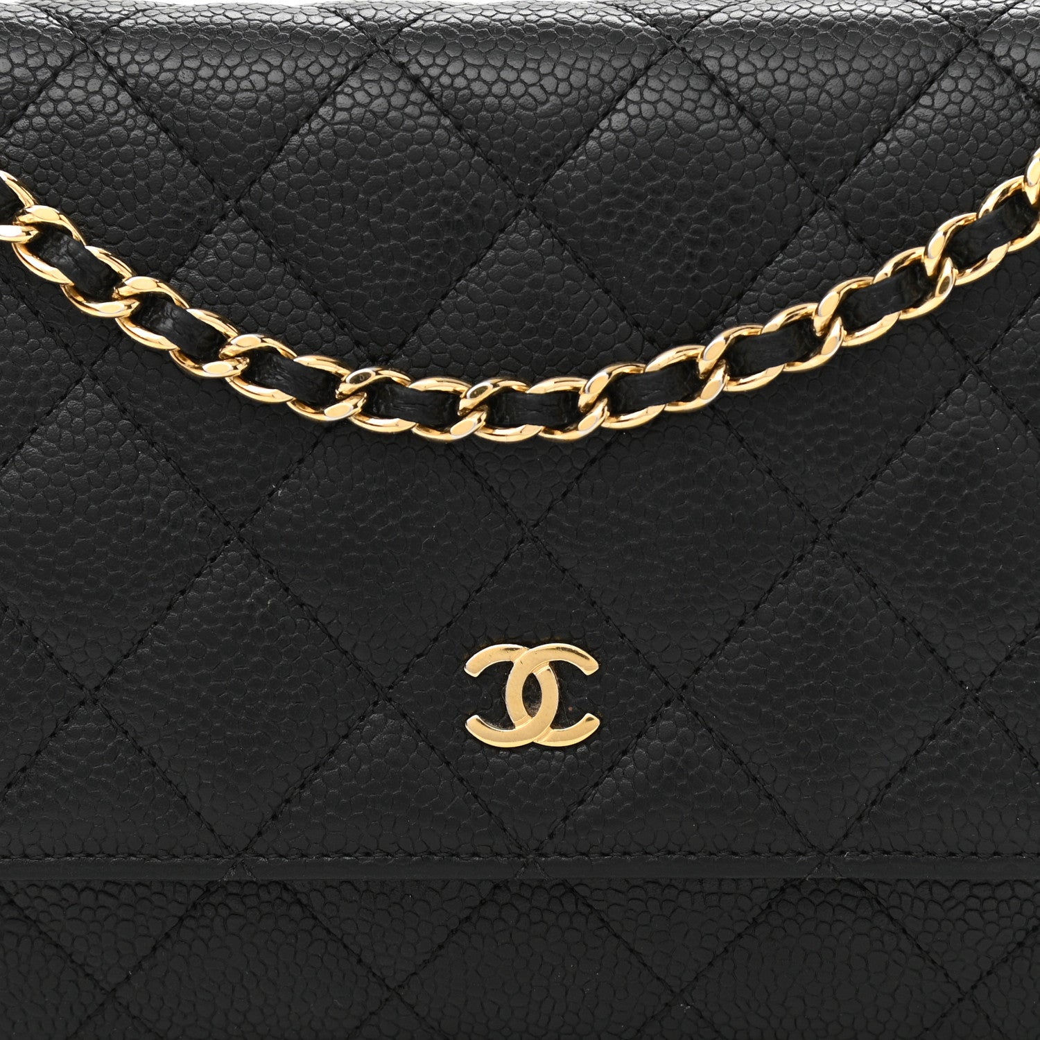 Chanel Caviar Quilted Wallet On Chain WOC Black 9 of 15
