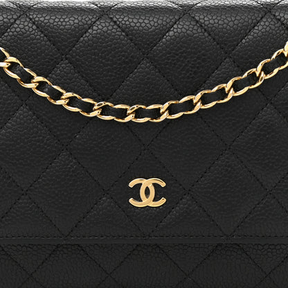 Chanel Caviar Quilted Wallet On Chain WOC Black 9 of 15