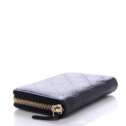 Gucci Guccissima Zip Around Card Case Black 4 of 8