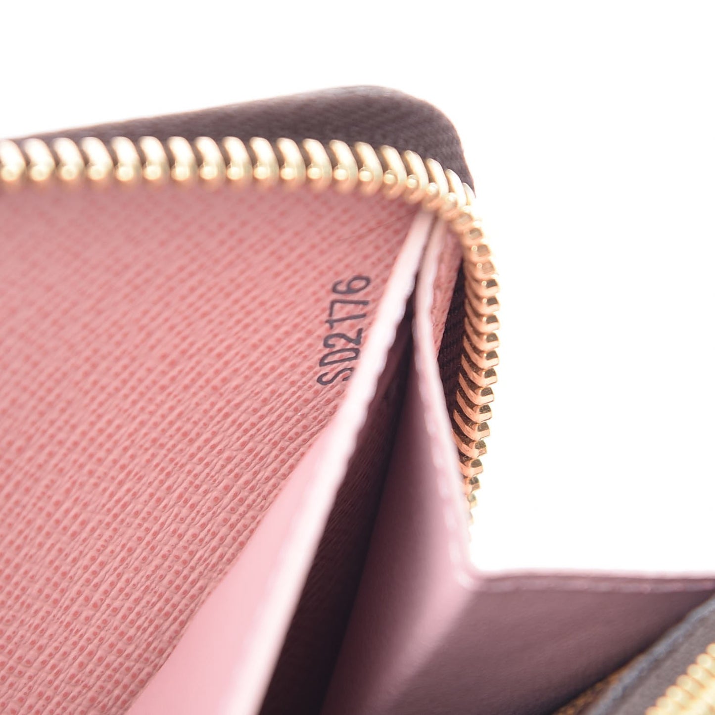 Damier Ebene Clemence Wallet Rose Ballerine