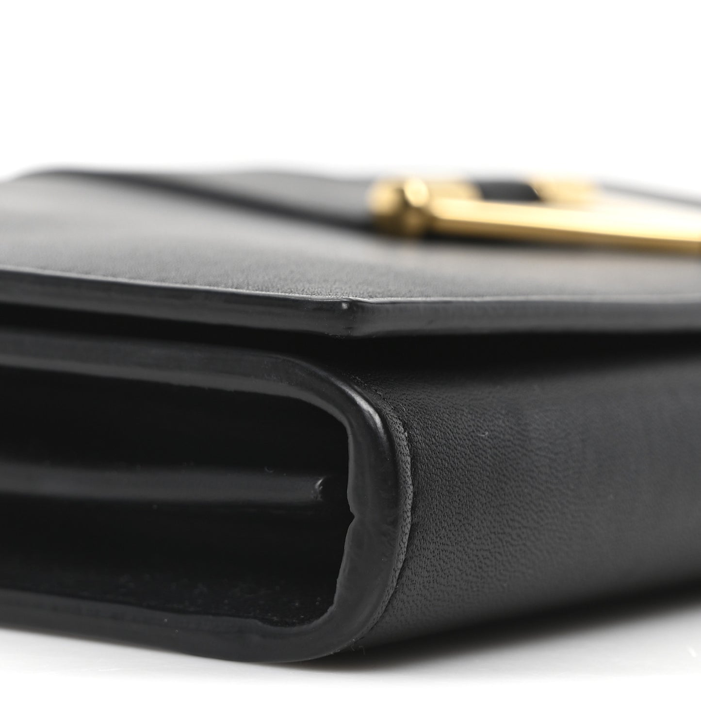 Calfskin Classic Y Ligne Chain Wallet Black