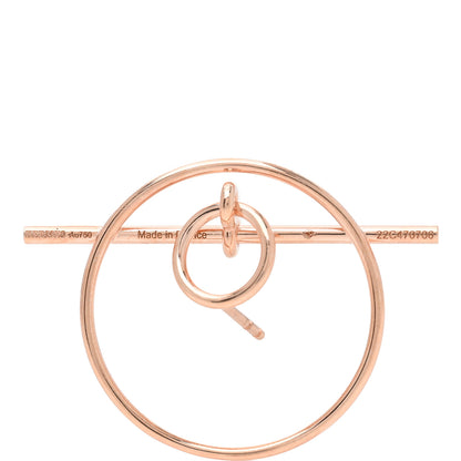 Hermes 18K Rose Gold PM Loop Earrings 4 of 4