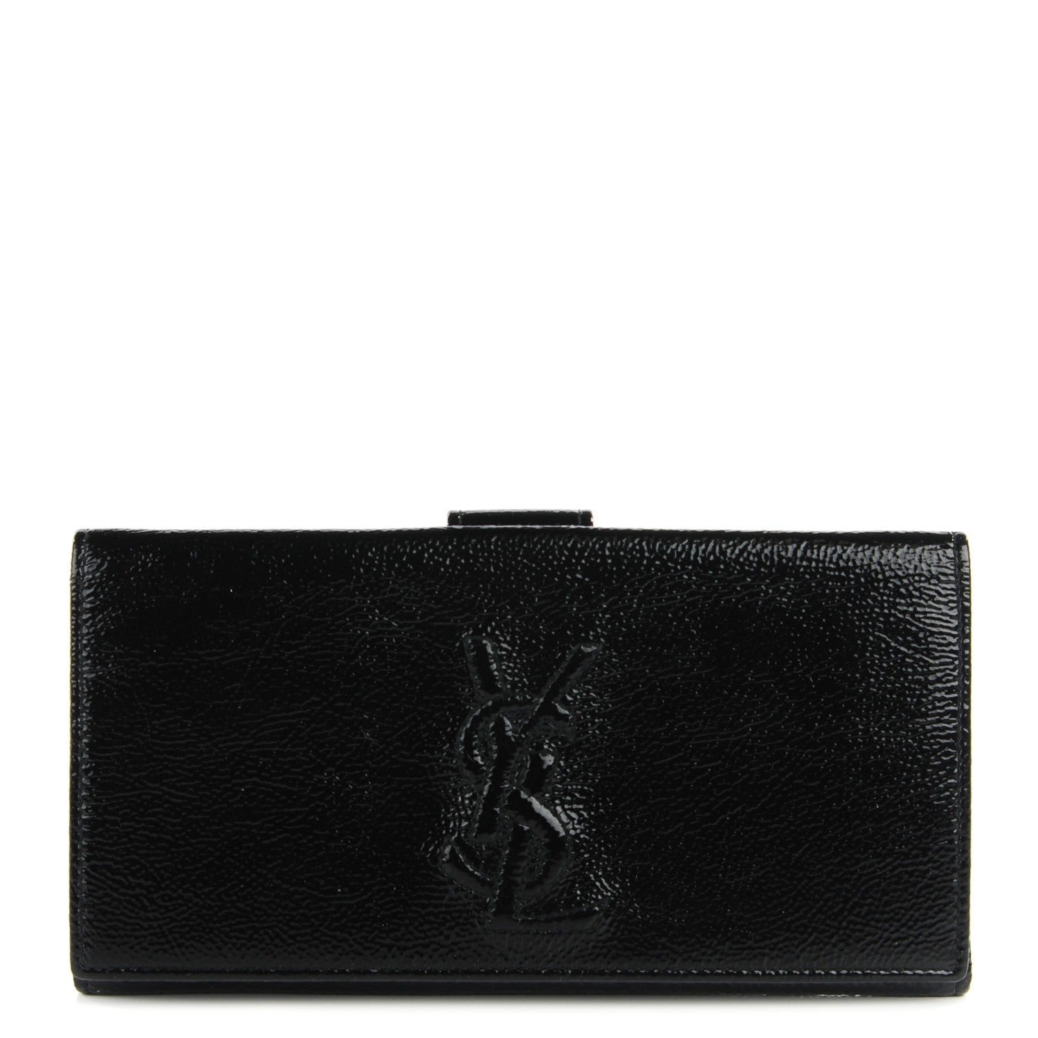 Saint Laurent Textured Patent Belle de Jour Wallet Black 1 of 13