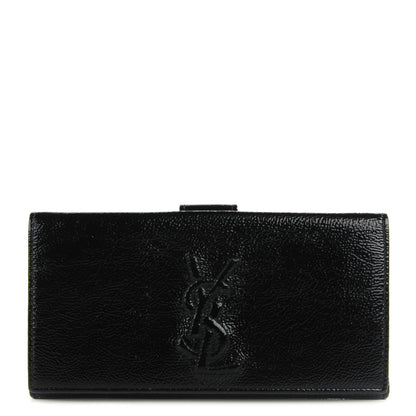 Saint Laurent Textured Patent Belle de Jour Wallet Black 1 of 13