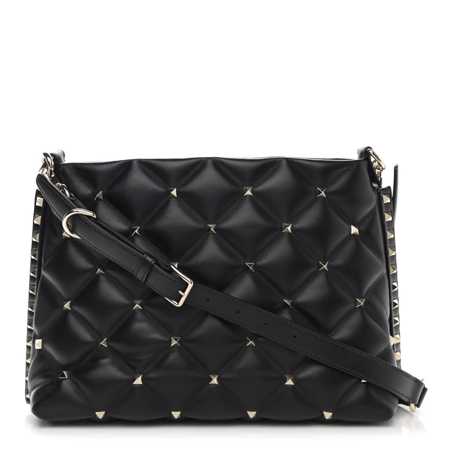 Valentino Garavani Nappa Candystud Shoulder Bag Black 1 of 9