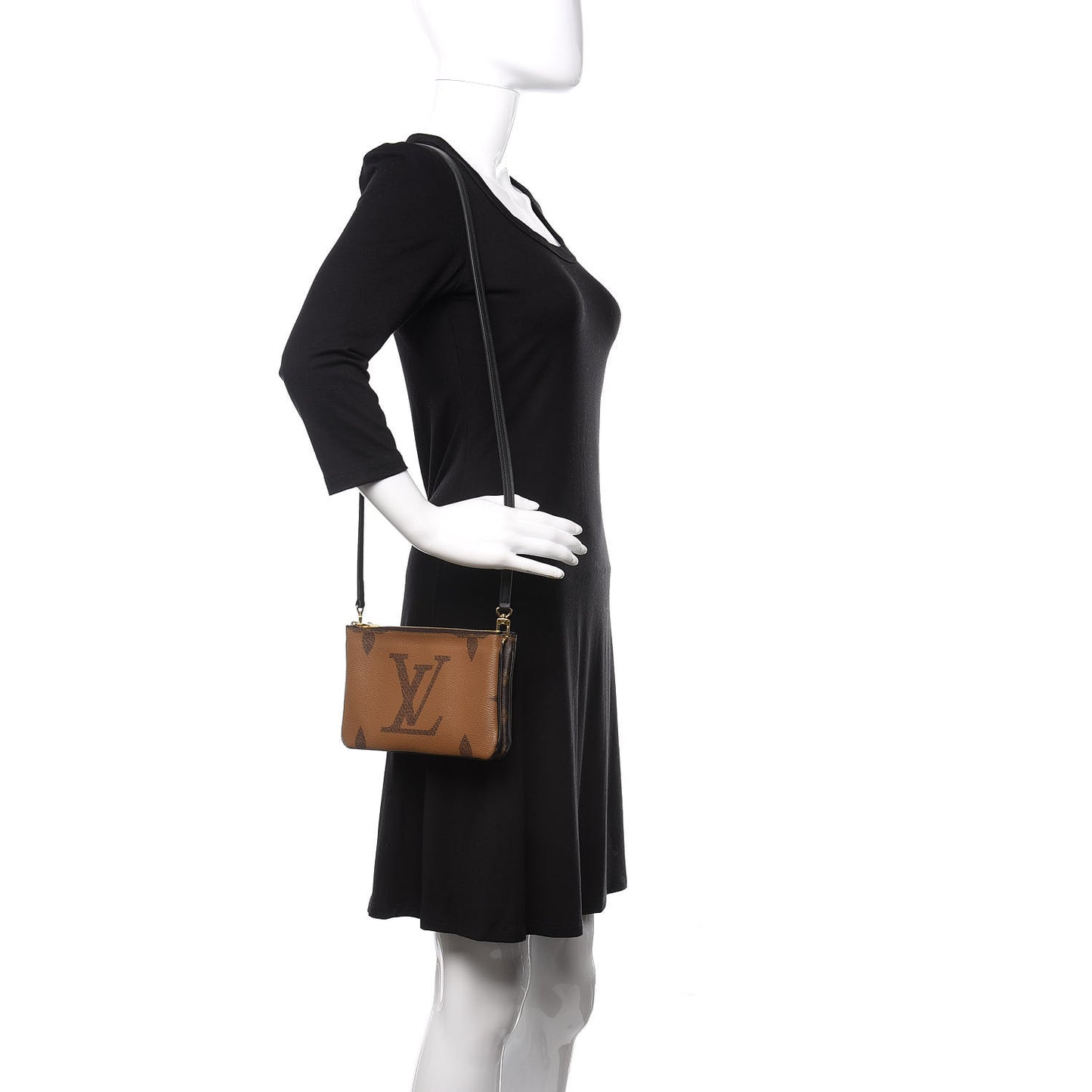 Reverse Monogram Giant Double Zip Pochette