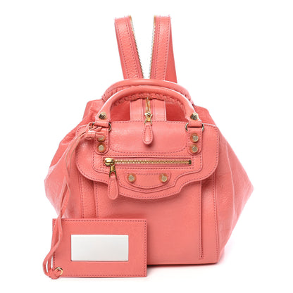 Balenciaga Agneau Giant 12 Gold Hardware Traveler Convertible Backpack Rose Azalee 1 of 9
