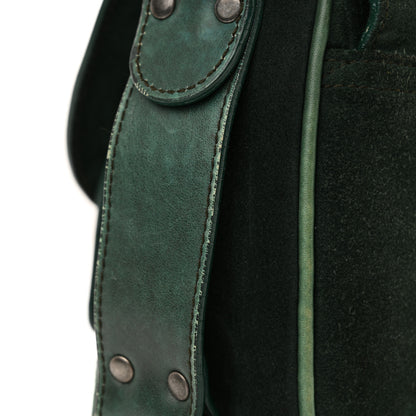 Christian Dior Suede Calfskin Medium Gaucho Double Saddle Green 14 of 18