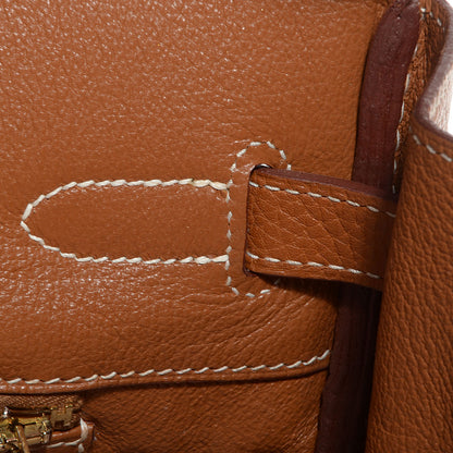 Hermes Taurillon Clemence Birkin 35 Gold 9 of 22