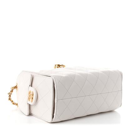 Chanel Caviar Quilted Mini Chanel 25 Handbag White 3 of 10