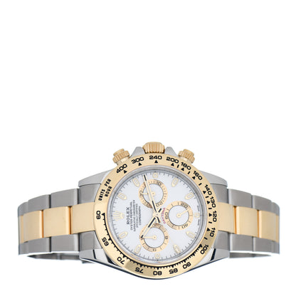 Rolex Stainless Steel 18K Yellow Gold 40mm Oyster Perpetual Cosmograph Daytona Watch White 116503 2 of 5