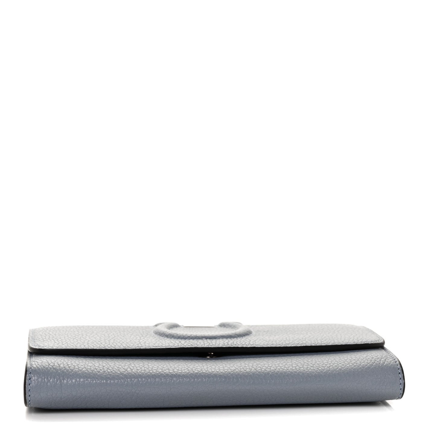 Grained Calfskin City Wallet On Chain Stormy Sky