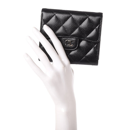 Chanel Caviar Quilted Compact Flap Wallet Black 2 of 8