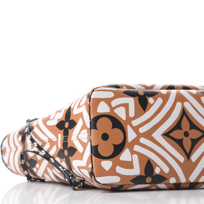 Louis Vuitton Monogram Giant Crafty Neverfull MM Creme Caramel 5 of 9