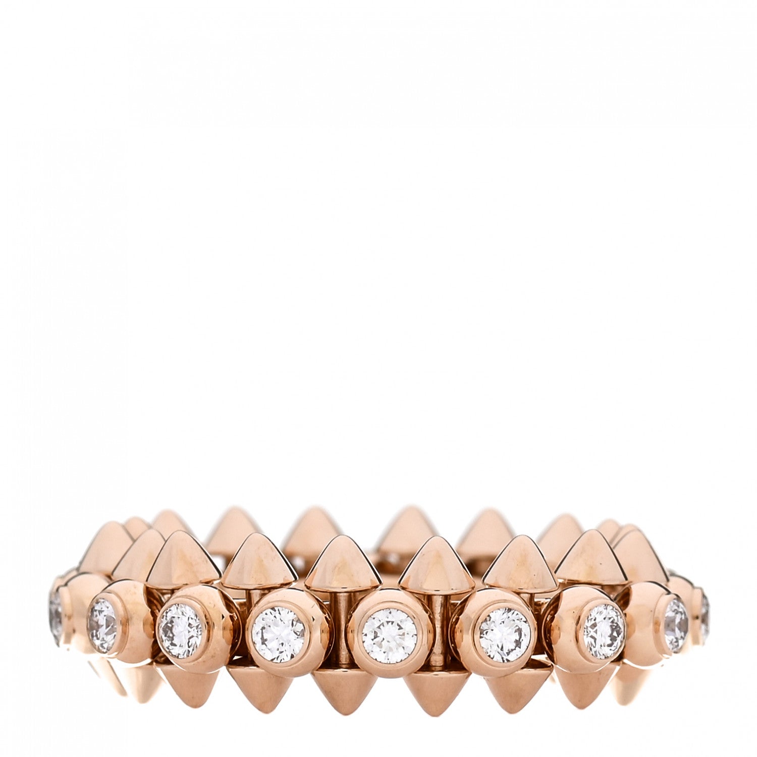 Cartier 18K Pink Gold Diamond Clash De Cartier Ring 49 5 1 of 5
