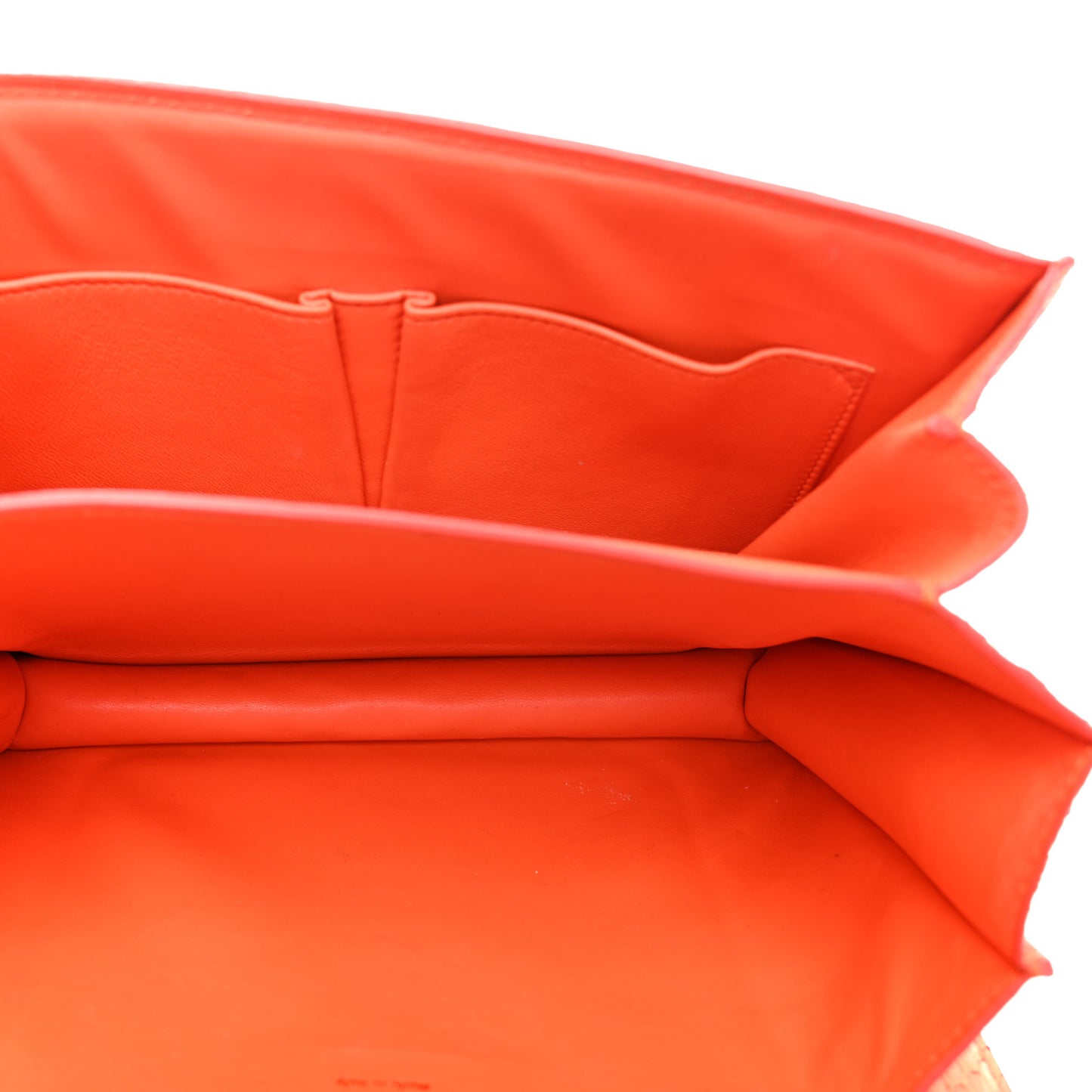 Snakeskin Medium Classic Box Flap Orange