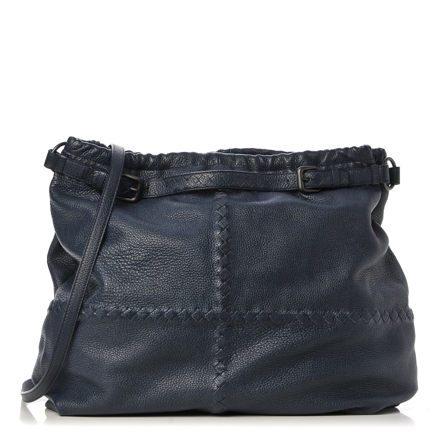 Washed Cervo Deerskin Bering Hobo Denim