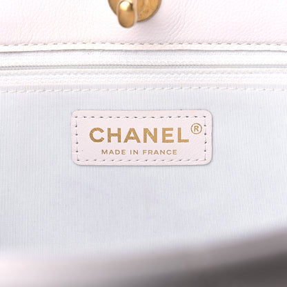 Chanel Caviar Quilted Sweet Classic Shopping Tote White 6 of 15