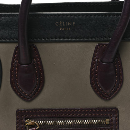 Celine Smooth Drummed Calfskin Nano Tri-Color Luggage Khaki 8 of 13