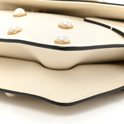 Gucci Nappa Pearl Studded Mini Queen Margaret Broadway Shoulder Bag Mystic White 8 of 13