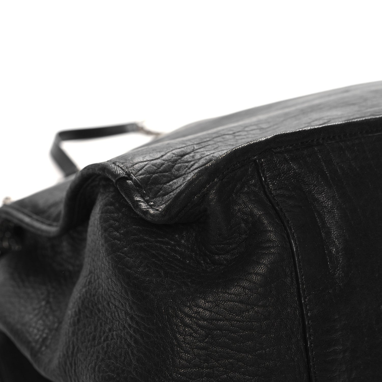 Saint Laurent Grained Lambskin Monogram Oversized Niki Chain Satchel Black 12 of 14