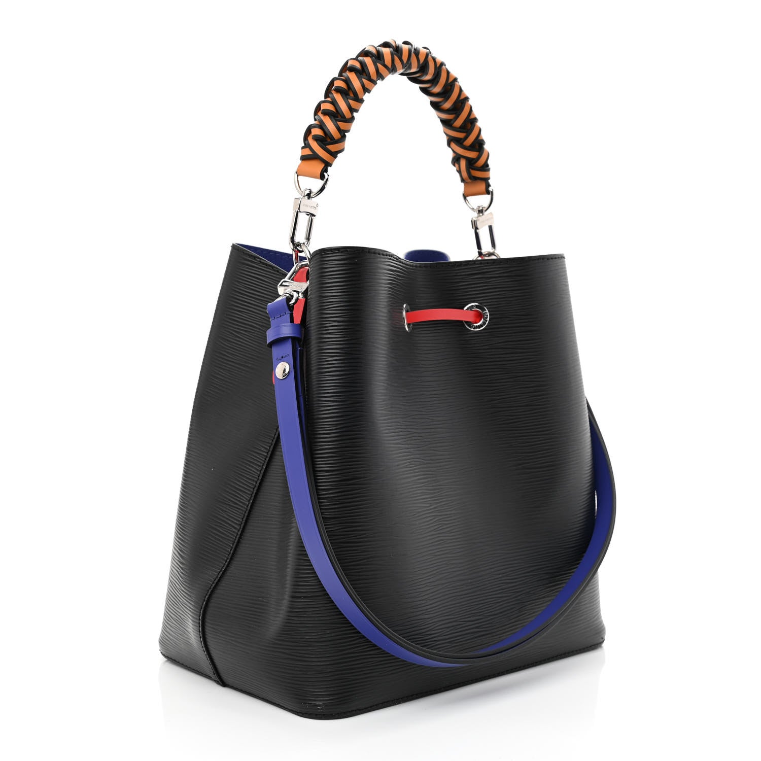 Louis Vuitton Epi Braided NeoNoe MM Black Indigo 3 of 10