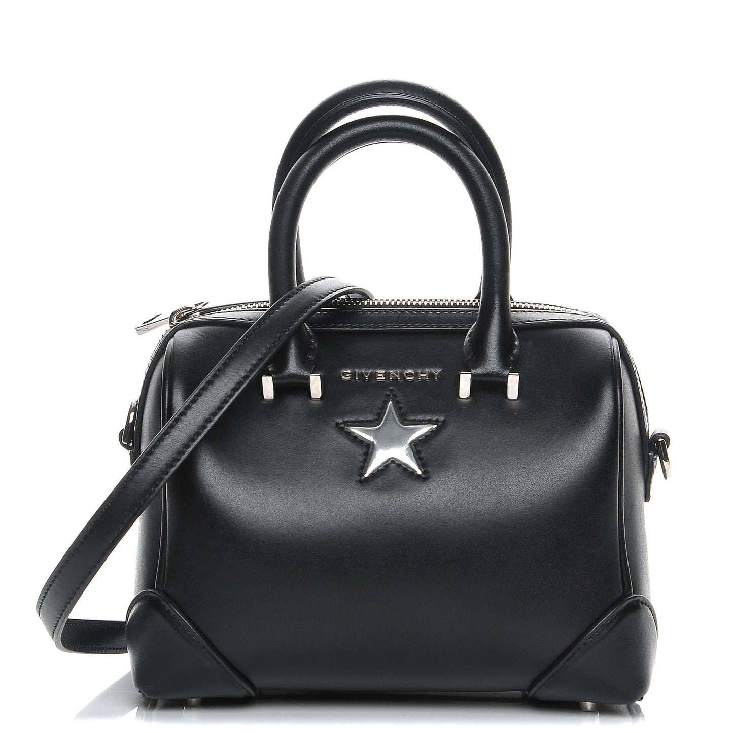 Calfskin Star Micro Lucrezia Black Silver