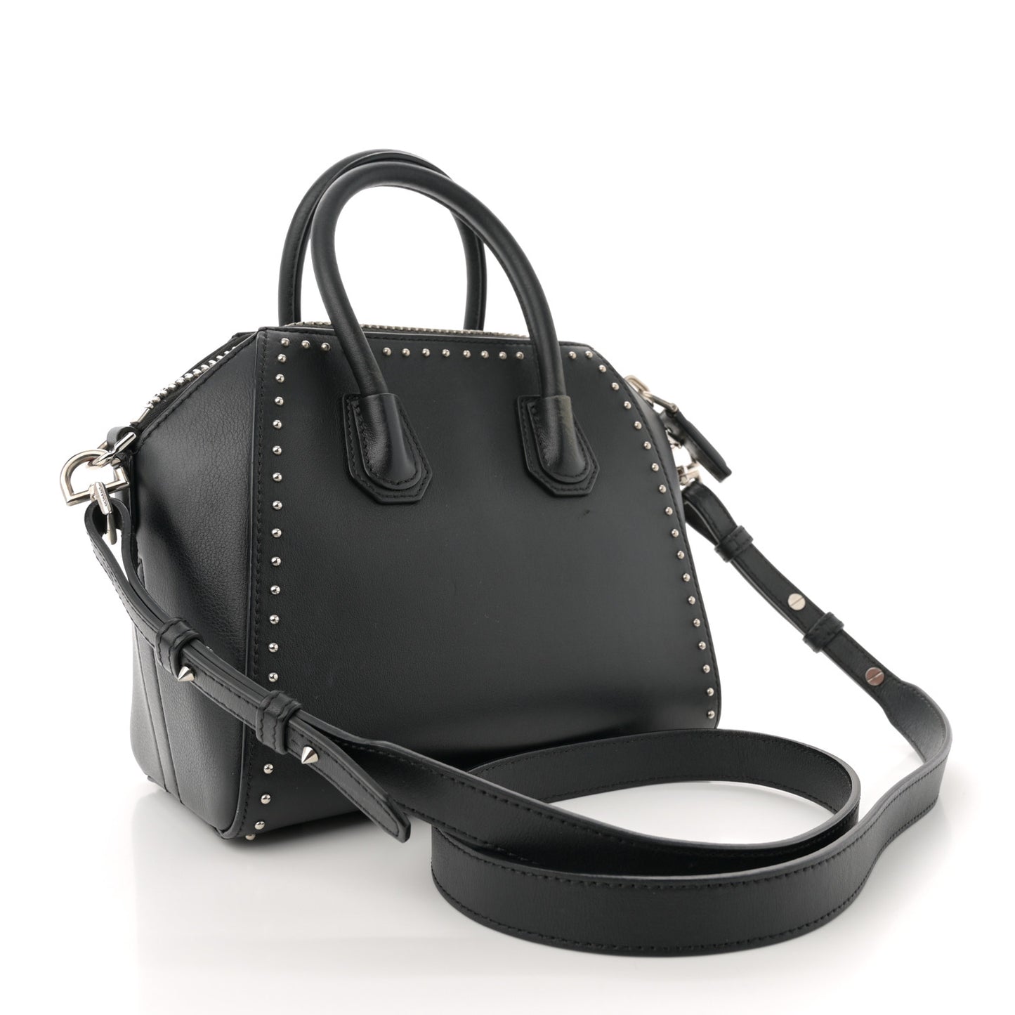 Smooth Calfskin Mini Studded Antigona Black