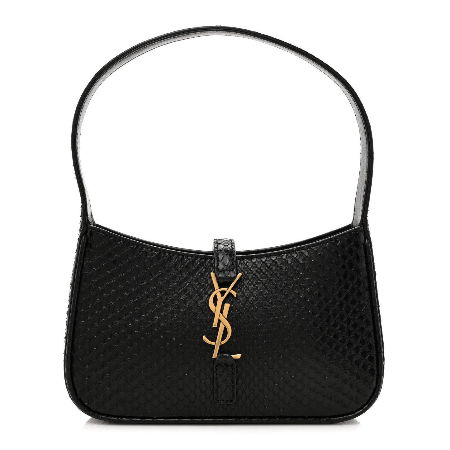 Snakeskin Le 5 A 7 Mini Hobo Black