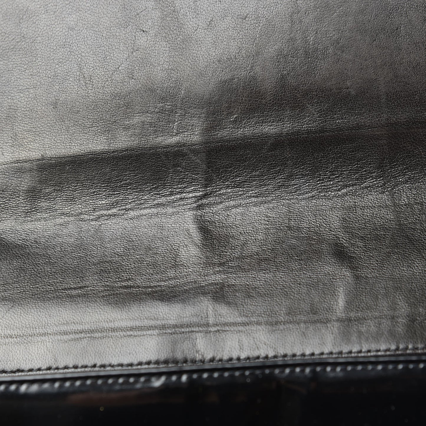Vinyl CC Flap Bag Black