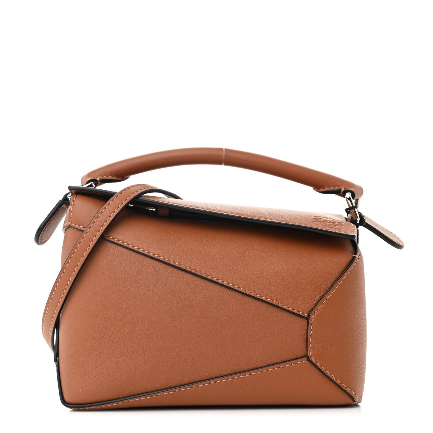 Calfskin Mini Puzzle Edge Bag Tan