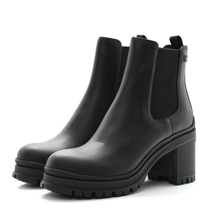 Prada Vitello Montana Lug Sole Chelsea 55mm Boots 40 Black 3 of 9