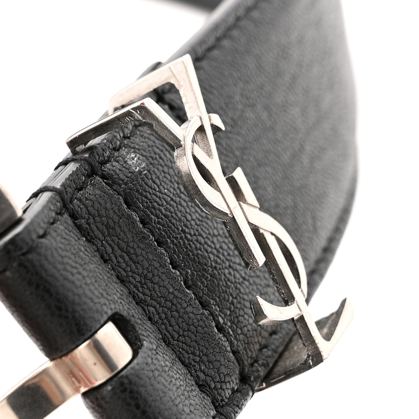 Smooth Calfskin Monogram Cassandre Square Buckle Belt 95 38 Black