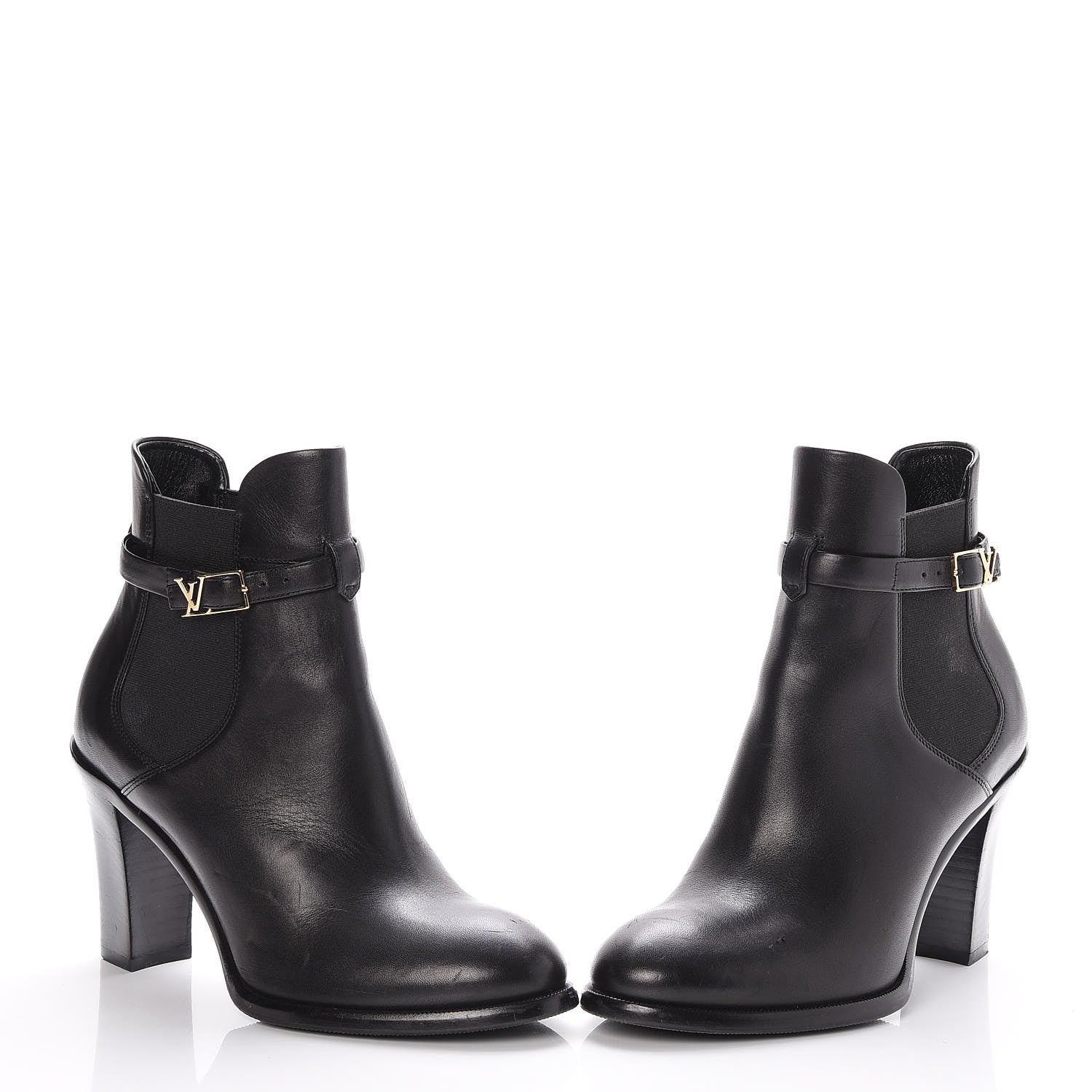 Louis Vuitton Calfskin Loyalty Ankle Boots 36 Black 6 of 10