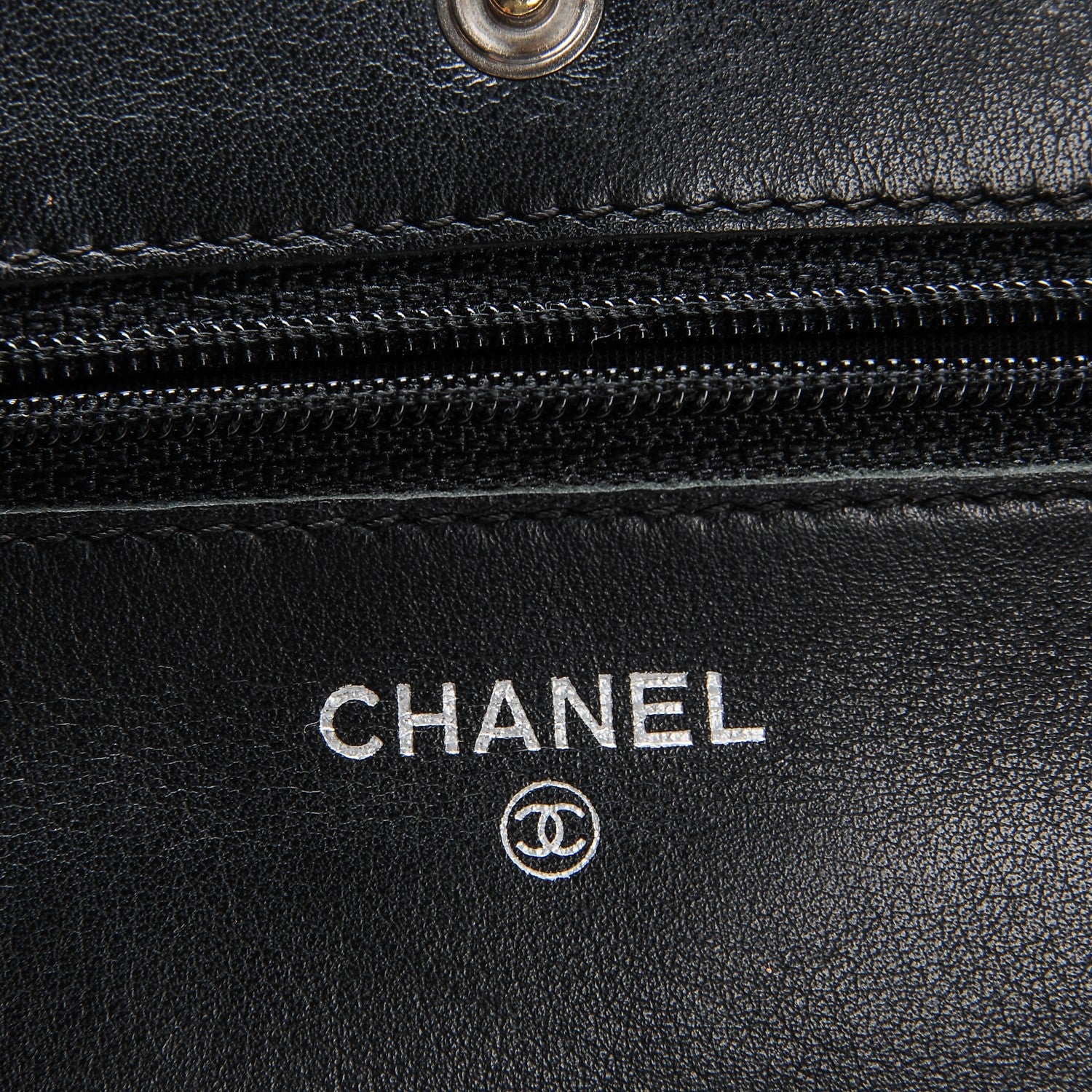 Chanel Caviar Timeless CC Wallet On Chain WOC Black 6 of 8