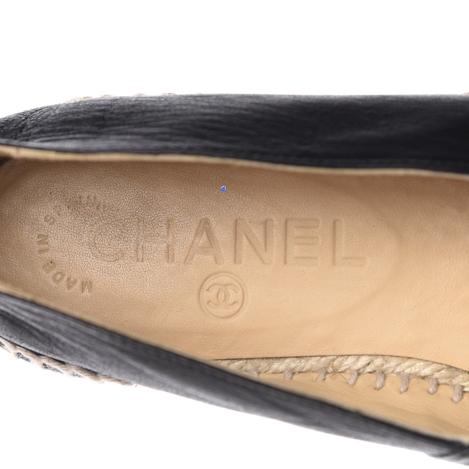 Chanel Lambskin CC Espadrilles 39 Black 9 of 9