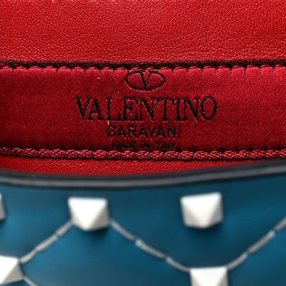 Valentino Garavani Lambskin Medium Free Rockstud Spike Shoulder Bag Cerulean 7 of 16