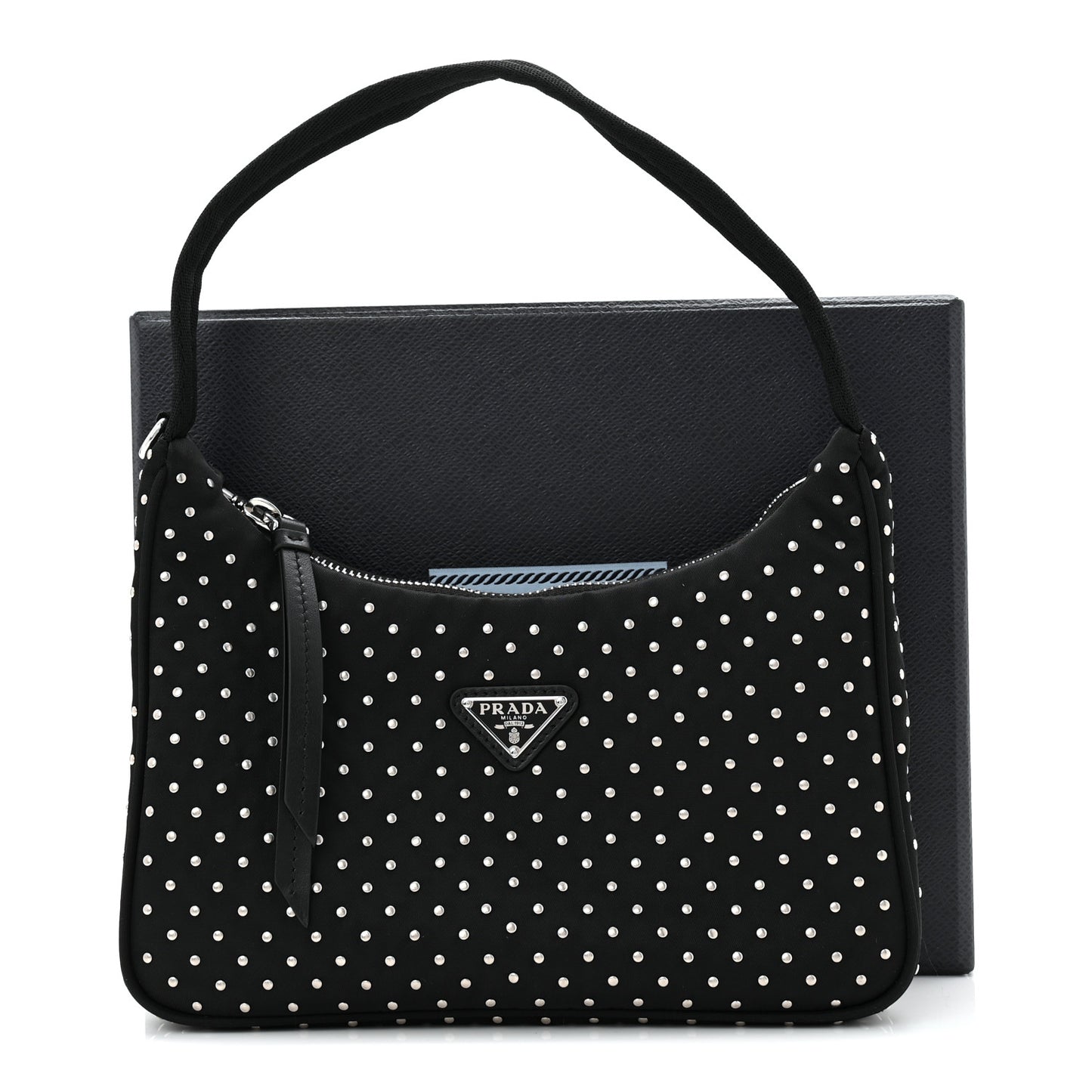 Re-Nylon Vela Studs Mini Re-Edition 2000 Bag Black