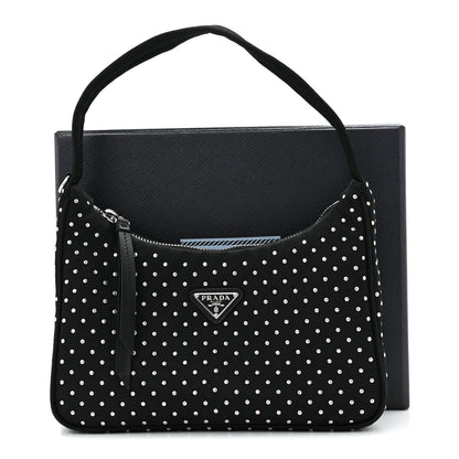 Prada Re-Nylon Vela Studs Mini Re-Edition 2000 Bag Black 11 of 11