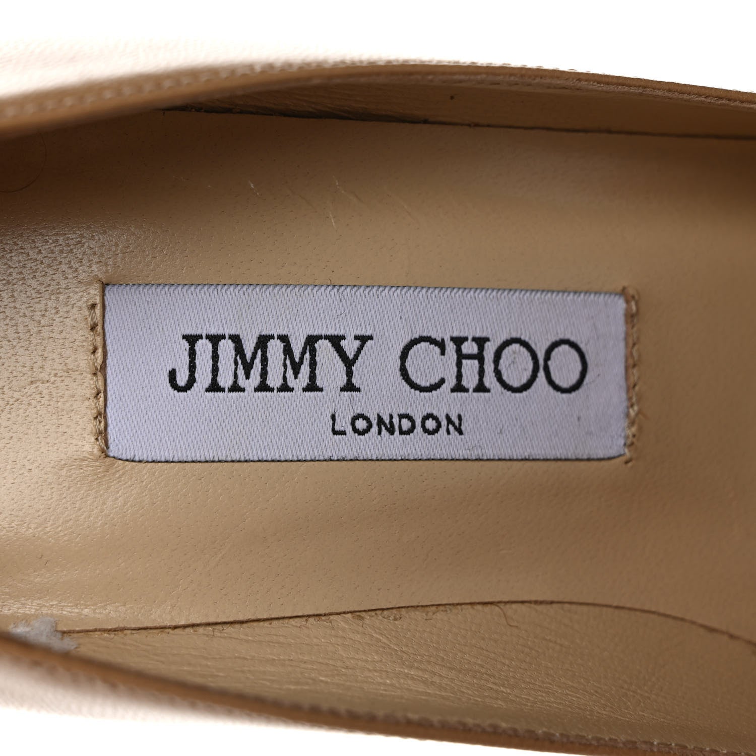 Jimmy Choo Calfskin Gilbert Round Toe Pumps 37 Nude 7 of 9