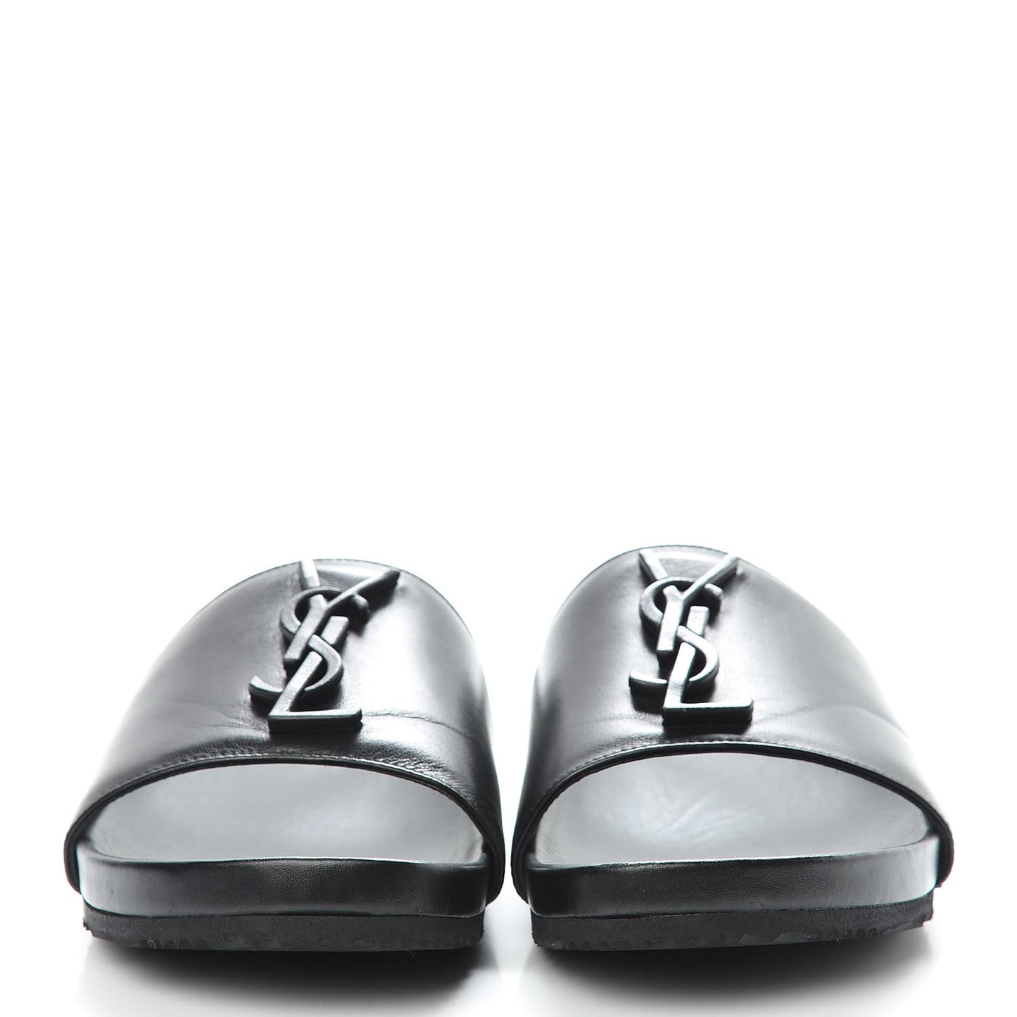 Lambskin Joan Slide Sandals 37.5 Black