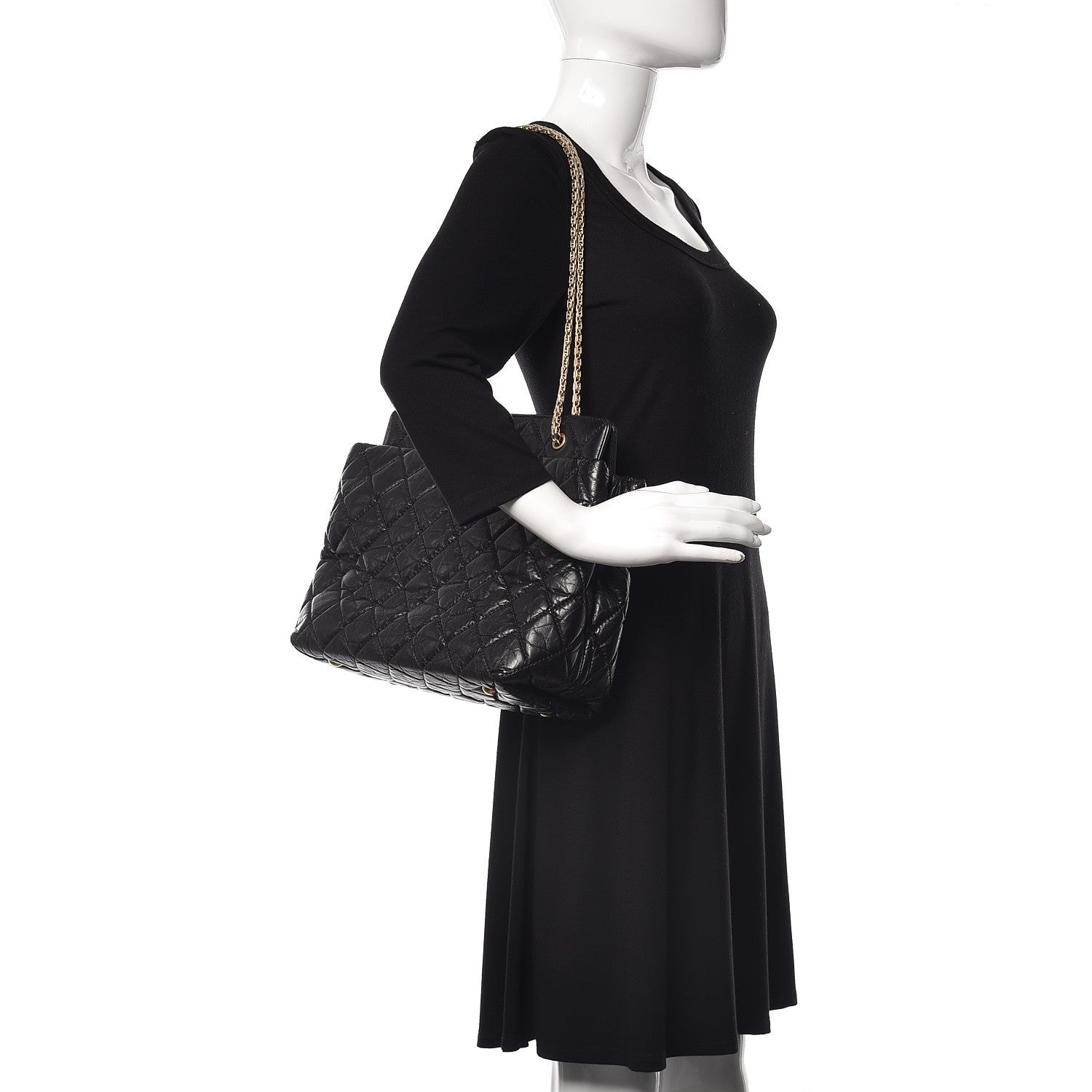 Chanel Aged Calfskin Reissue 2.55 Tote Black 2 of 9