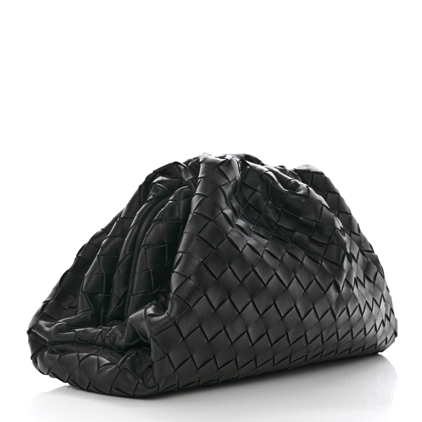 Nappa Maxi Intreccio The Pouch Oversized Clutch Black
