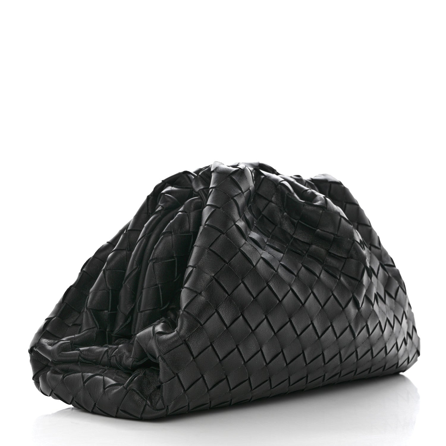 Bottega Veneta Nappa Maxi Intreccio The Pouch Oversized Clutch Black 3 of 9