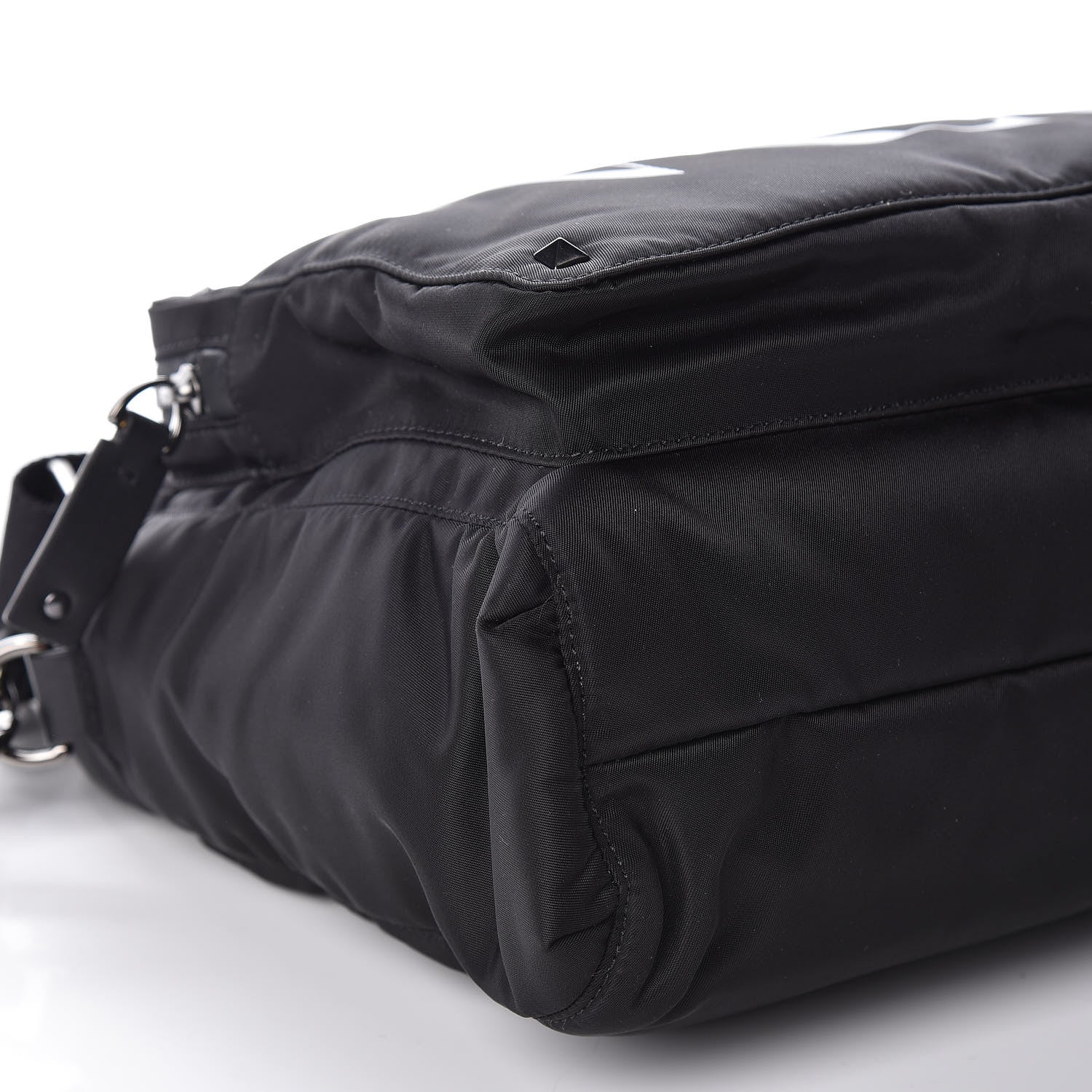 Valentino Garavani Nylon Mens VLTN Padded Messenger Bag Black 8 of 9