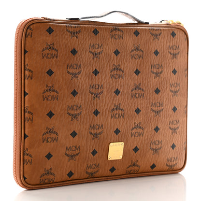 MCM Heritage Visetos Zip Around iPad Case Cognac 3 of 8