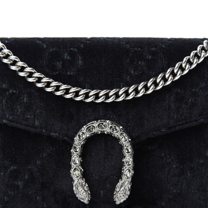 Gucci Velvet GG Monogram Mini Dionysus Chain Wallet Black 10 of 10